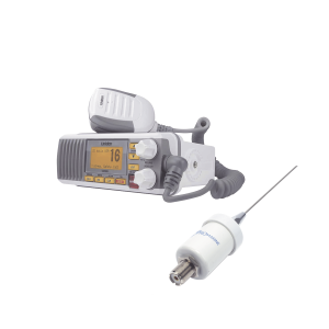 Kit de radio UM385 | mas antena marina de fibra de vidrio TX-1600-SYS