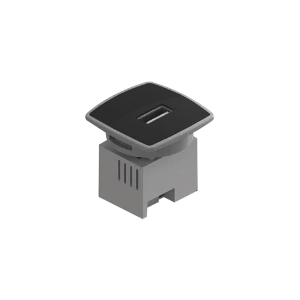 Caja Mini USB Charger, color negro 1 puerto USB