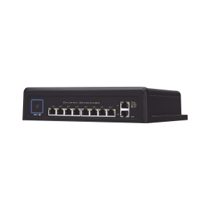 Switch industrial UniFi PoE de 10 puertos Gigabit (8 x 802.3bt y 2 x Ethernet) para temperaturas extremas