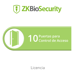 Licencia para ZKBiosecurity permite gestionar hasta 10 puertas para control de acceso