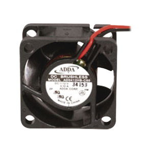 Ventilador Axial, sin Escobillas de 40 X 40 X 20 mm, Rodamiento de Baleros, Cables de 30 cm, 12 Vcc, 100 mA, 8.8 CFM.