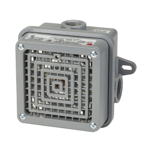 Bocina Vibratone para exterior y ubicaciones peligrosas, 240 Vca, negra