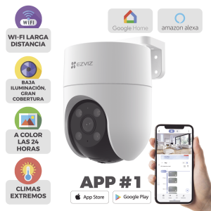 Camara PT WiFi / 2 Megapixel / Cobertura 360¬∞ / Detección humana / Seguimiento Inteligente / Sirena / Luz Parpadeante / Colores en Oscuridad / Micro SD / Audio de Dos Vías / Exterior Con Protección