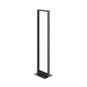 Rack de Dos Postes Estándar de 19 in, Rieles Numerados y Roscados #12-24, Fabricado en Aluminio, 45 Unidades de Rack, Color Negro