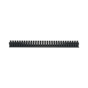 Canaleta Ranurada de PVC sin Tapa, Tipo H (Tapa Abisagrada), 55.1 mm de Ancho, 50.3 mm de Alto y 1828.8 mm de Largo, Color Negro