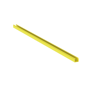 Canaleta FiberRunner‚Ñ¢ 2X2 sin Tapa, de PVC Rígido, Color Amarillo, 1.8 m de Largo