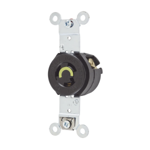 Receptáculo Sencillo de Media Vuelta/ 15 A 125 V CA / 2 Polos 3 Hilos / Nema L5-15R.
