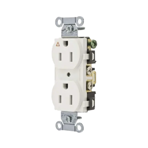 Contacto D√∫plex Conexión a Tierra Aislada/ 15 A 125 V/ 2 Polos 3 Hilos/ Color Blanco/ Nema 5-15R/ Grado Comercial.