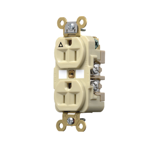 Contacto D√∫plex Conexión a Tierra Aislada 15A 125V/ 2 Polos 3 Hilos/ Color Marfil/ Nema 5-15R/ Grado Industrial.