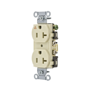 Contacto D√∫plex Conexión a Tierra Aislada/ 20 A 125 V/ 2 polos 3 Hilos/ Color Marfil/ Nema 5- 20R/ Grado Comercial.