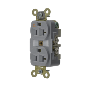 Contacto D√∫plex Conexión a Tierra Aislada/ 20 A 125 V/ 2 polos 3 Hilos/ Color Gris/ Nema 5- 20R/ Grado Industrial.