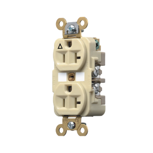 Contacto D√∫plex Conexión a Tierra Aislada/ 20 A 125 V/ 2 polos 3 Hilos/ Color Marfil/ Nema 5- 20R/ Grado Industrial.