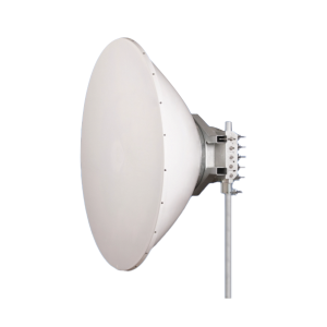 Antena direccional Alto Rendimiento / Parábola profunda para mayor aislamiento al ruido /6 ft / 4.9 a 6.1 GHz /  / Ganancia de 38 dBi / Soporte de acero inoxidable / Polaridad en 90 ¬∞ y 45 ¬∞ / Incluye montaje.