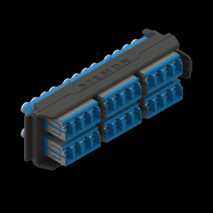 Placa Acopladora LightVerse, 12 Conectores D√∫plex LC/UPC, Acepta hasta 24 fibras Monomodo (No Shuttered)