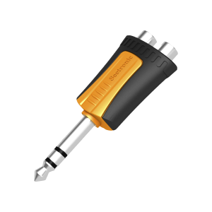 Conector Estéreo | 1/4in - 2 x RCA hembra | Adaptador de Carcasa de Plastico |