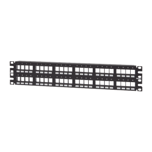 Panel de Parcheo Modular Keystone (Sin Conectores), Numerado y Espacio para Etiquetas, de 48 puertos, 2UR