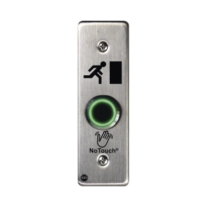Interruptor IR NoTouch¬Æ de Acero Inoxidable, Montaje Delgado, Caja Posterior, Símbolo de puerta