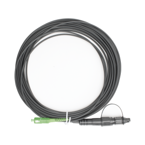 Jumper de Fibra √ìptica, conector SC/APC - conexión a caja FDP460, redondo, 10 metros, forro 3 mm, G657A2, negro