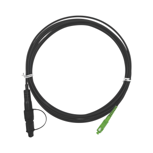 Jumper de Fibra √ìptica, conector SC/APC - conexión a caja FDP460, redondo, 5 metros, forro 3 mm, G657A2, negro