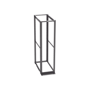 Rack de Cuatro Postes Estándar de 19", Rieles Con Orificio Para Tuerca Enjaulada, Profundidad Máxima de 41.5 in, 45 Unidades de Rack, Color Negro