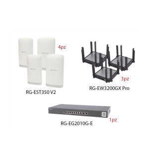 Kit miniWisp hasta 5Km Sectorial 31¬∞H / 14¬∞V, solución completa para hasta 3 suscriptores con 867 Mbps (agregados totales)