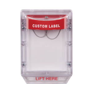 Cubierta Protectora de Policarbonato Serie Stopper II¬Æ , Con Bocina, Sin Espaciador, Montaje Empotrado, Etiqueta Personalizada