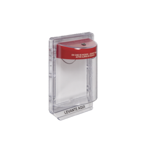 Protector de Policarbonato S√∫per Resistente para Palanca de Incendio Texto en Español
