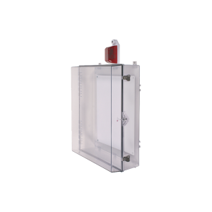 Gabinete Grande de Policarbonato Transparente S√∫per Resistente con Sirena/Estrobo y Cerradura con Llave
