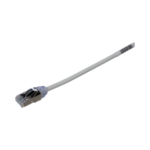 Patch Cord Cat6A, Diametro Reducido 28 AWG, Blindado S/FTP, CM/LS0H, 1 m, Color Gris