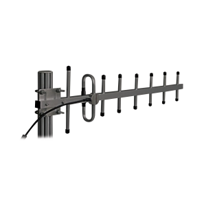 Antena Yagi 360-380 MHz, 10dB Ganancia, 7 Elementos, Anodizada en Negro, 250 Watt, N Hembra.