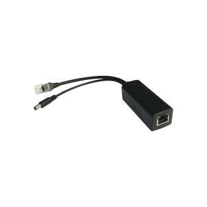 Cable divisor PoE pasivo de 48-55 Vcc @ 12 Vcc, 2 A. Aplicaciones como adaptar micrófonos en cámaras IP