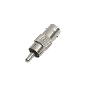Adaptador en línea para 75 Ohm, de conector BNC hembra a RCA macho en aplicaciones de Audio-Video para cámaras, monitores y DVR¬¥s.
