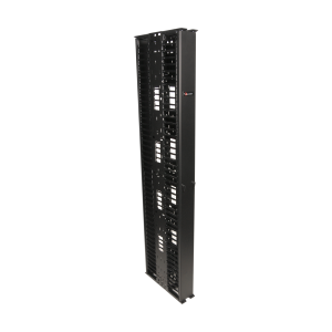 Organizador RouteIT Vertical Doble de 45UR,  Fabricado en Acero Laminado en Frío 16AWG, 6in (152mm) de Ancho