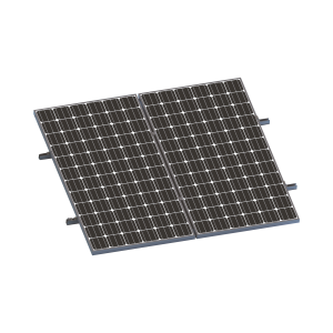 Kit De Minirieles Para Panel Solar Arreglo 1X2 Para Instalación Plano En Lámina