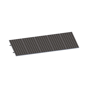 Kit De Minirieles Para Panel Solar Arreglo 1X5 Para Instalación Plano En Lámina