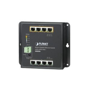 Switch Industrial de M√∫ltiple Montaje (Pared, Riel DIN y Magnético), 8 Puertos Gigabit con 4 puertos PoE 802.3at, Hasta 120 W.