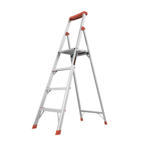 Escalera con 3 peldaños de 1.5 metros de aluminio.