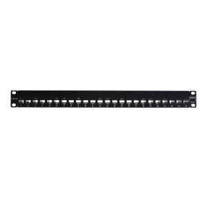 Patch Panel UTP Z-MAX de 24 puertos, Precargado con Jacks Categoría 6, Plano, 1UR