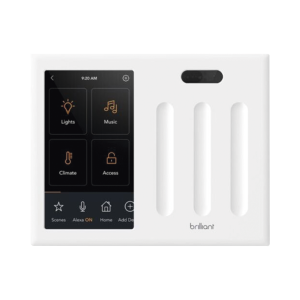 Control touch desde su pantalla en pared, compatible con 3 cargas para controlar iluminacion.