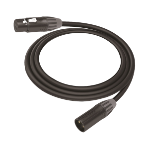 Cable XLR | 3 polos | Conector Hembra-Macho | Serie M |¬†Carcasa Negra |¬†Contactos Dorados | Ideal para Microfonía | Longitud 3m