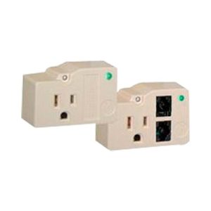 Protector para enchufe con salida √∫nica, circuito de 110 V/15 A, tornillo de retención, Telco RJ11 entrada/salida