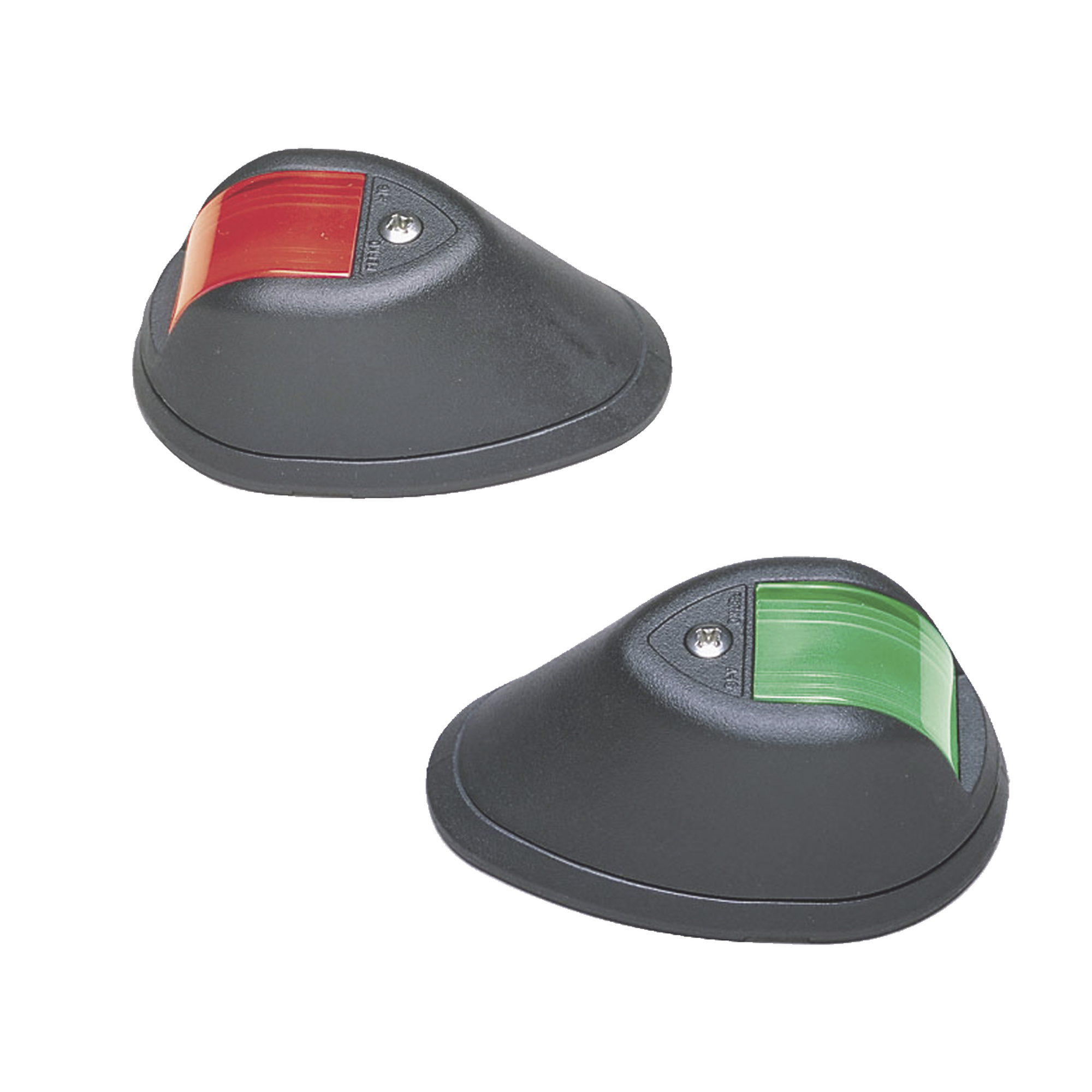 Set de Luces de Navegación Verticales Rojo / Verde con Carcasa en Color Negro para Embarcaciones a Motor de Menos de 20 Metros
