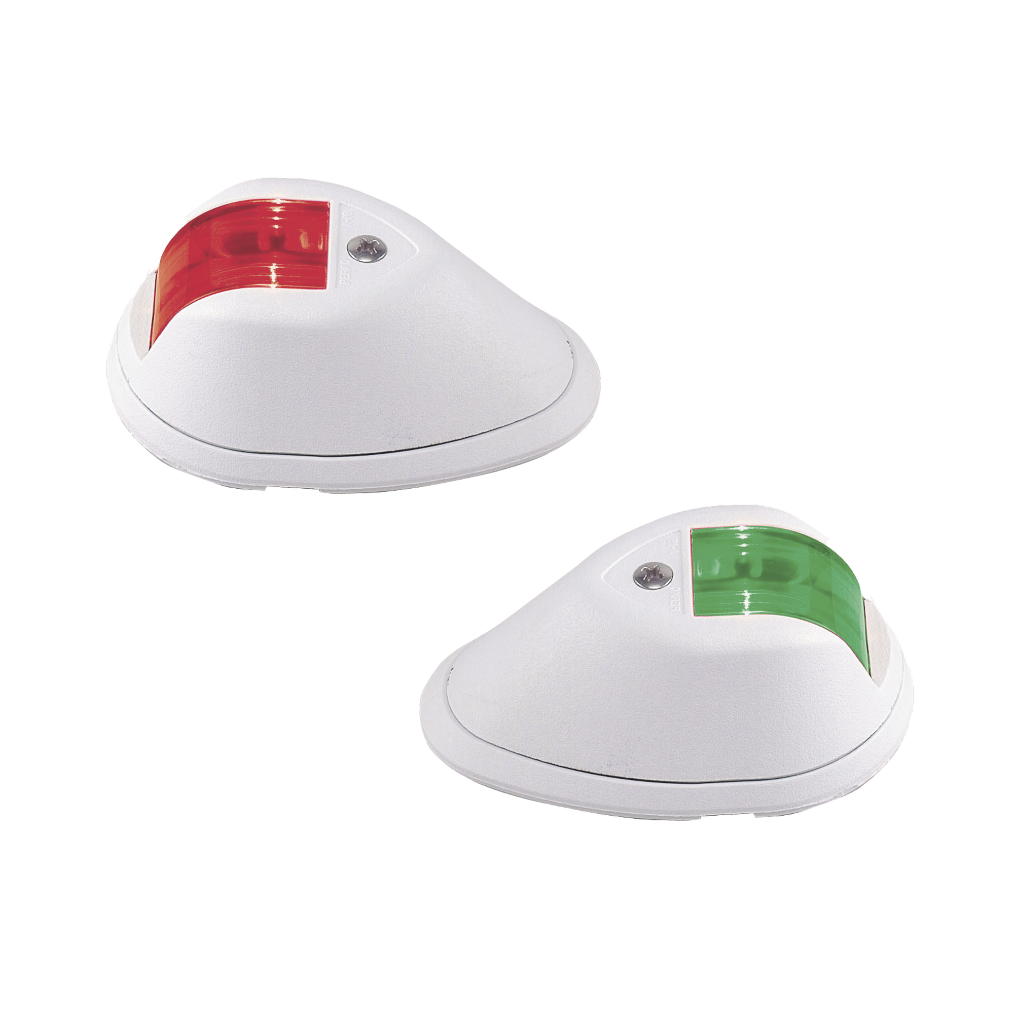 Set de Luces de Navegación Verticales Rojo / Verde con Carcasa en Color Blanco para Embarcaciones a Motor de Menos de 20 Metros
