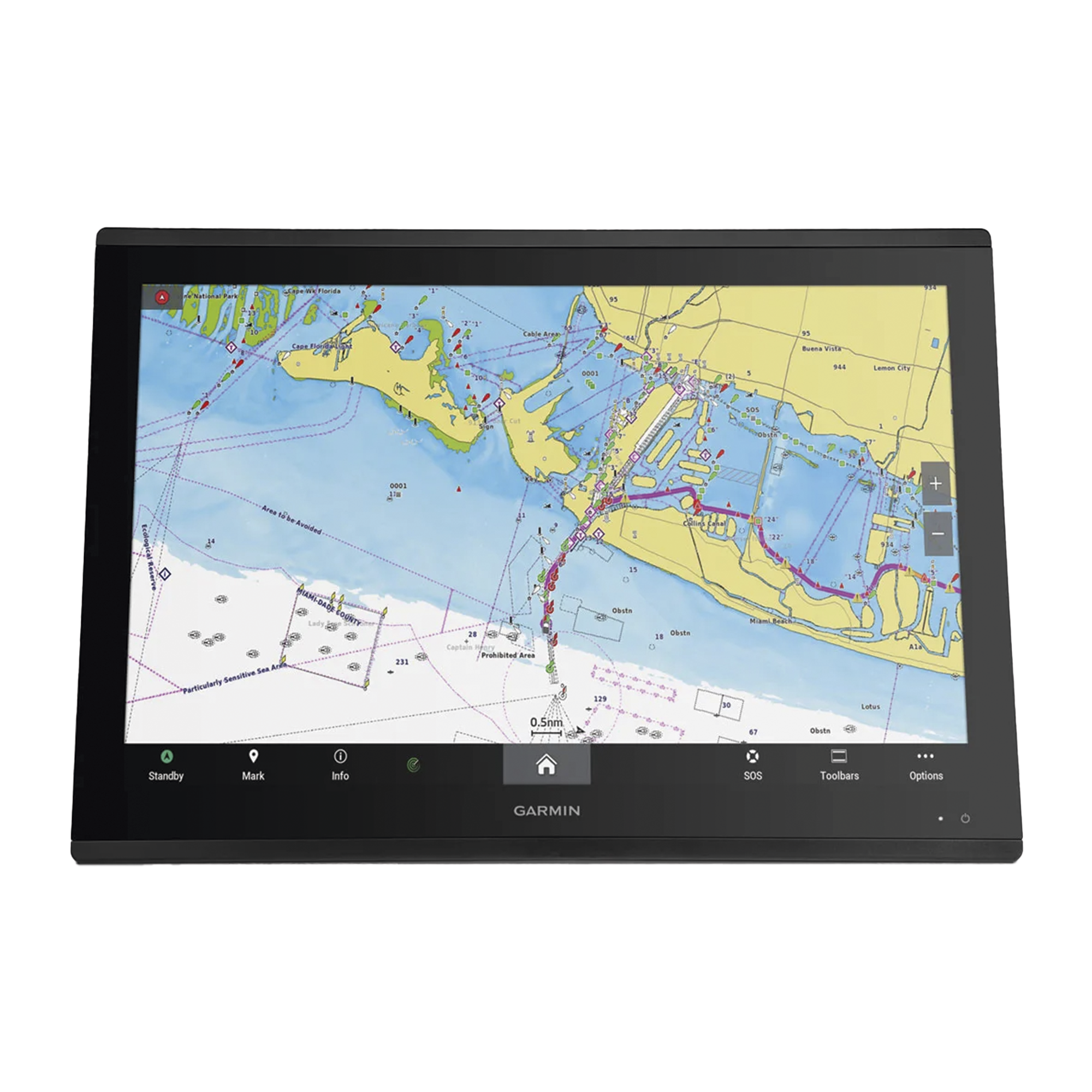 GPSMAP® 8424 con mapa base mundial