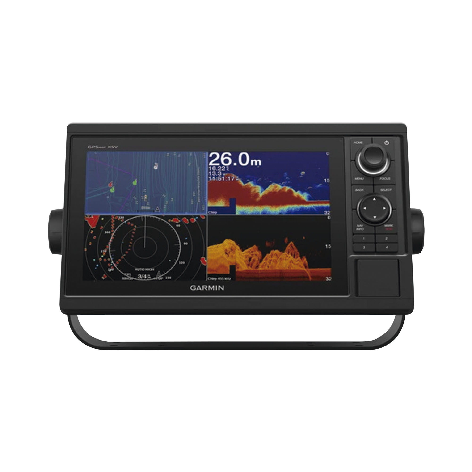 GPSMAP® 1022xsv ecosonda de 10" SIDEV√ú, CLEARV√ú y CHIRP tradicional.