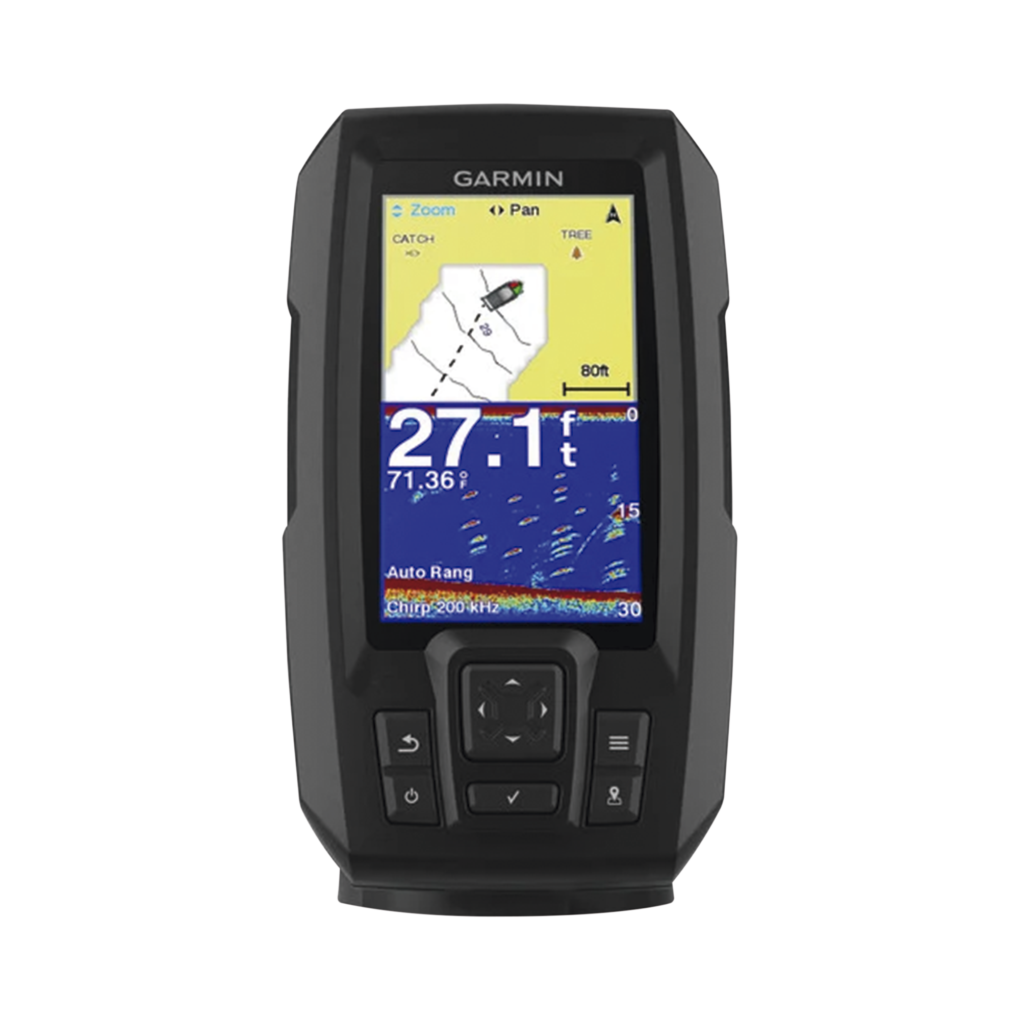 Ecosonda STRIKER™ Plus 4 con pantalla de 4.3" y transductor de doble haz