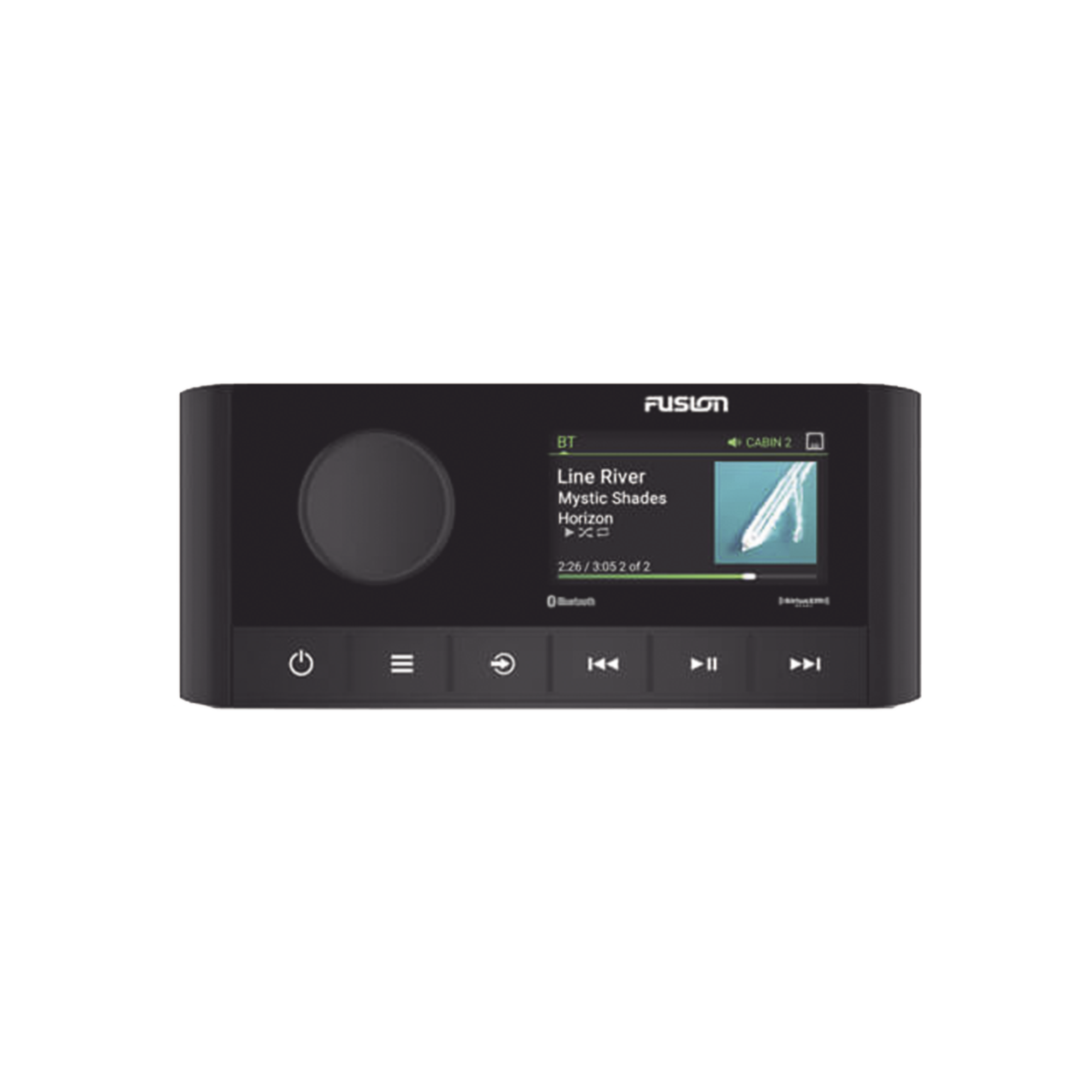 Estéreo marino Fusion serie RA210, con pantalla a color de 2.7" conexión AM/FM, Bluetooth, USB, iPhone