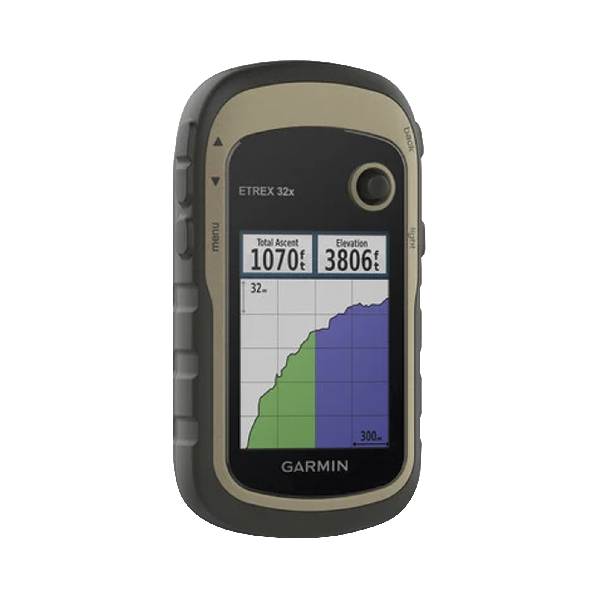 GPS portátil eTrex 32x con memoria interna de 8 GB, pantalla de 2.2" a color, con mapa topográfico de carreteras y senderos incluido.