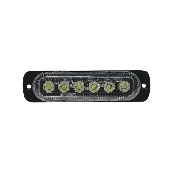 Luz direccional con 6 LEDS, color claro, 12-24 Vcc