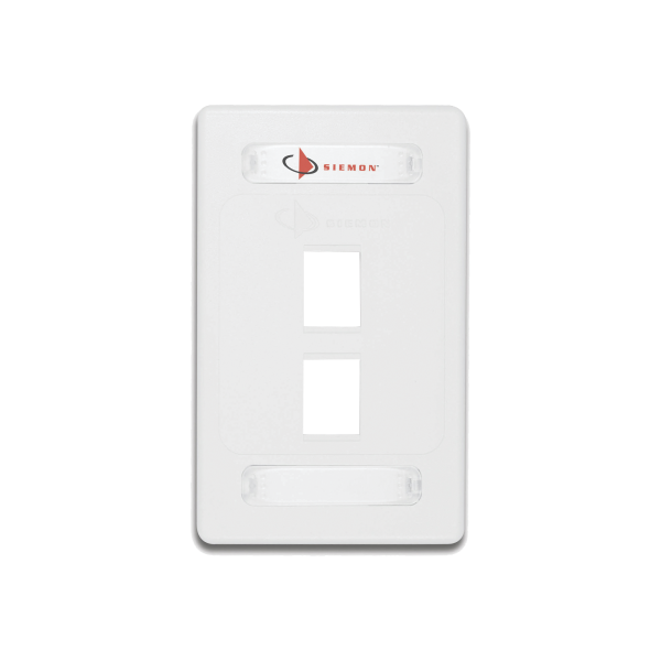 Placa de Pared Modular 10G MAX de 2 Salidas, Color Blanco